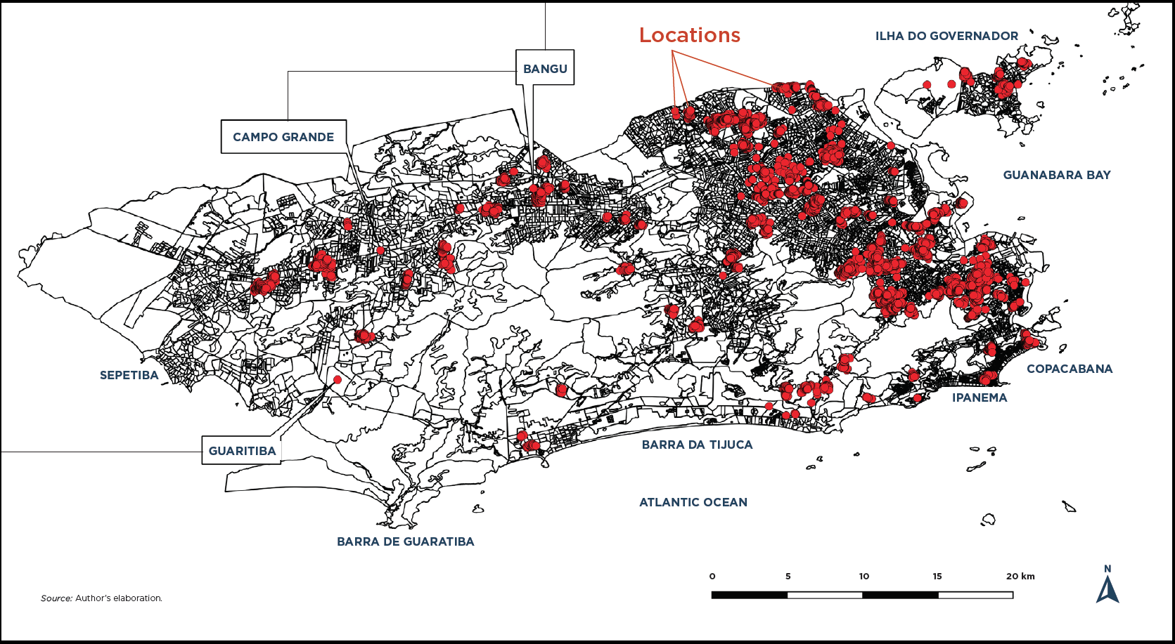 Favela Bairro II. (2000–2008) Locations