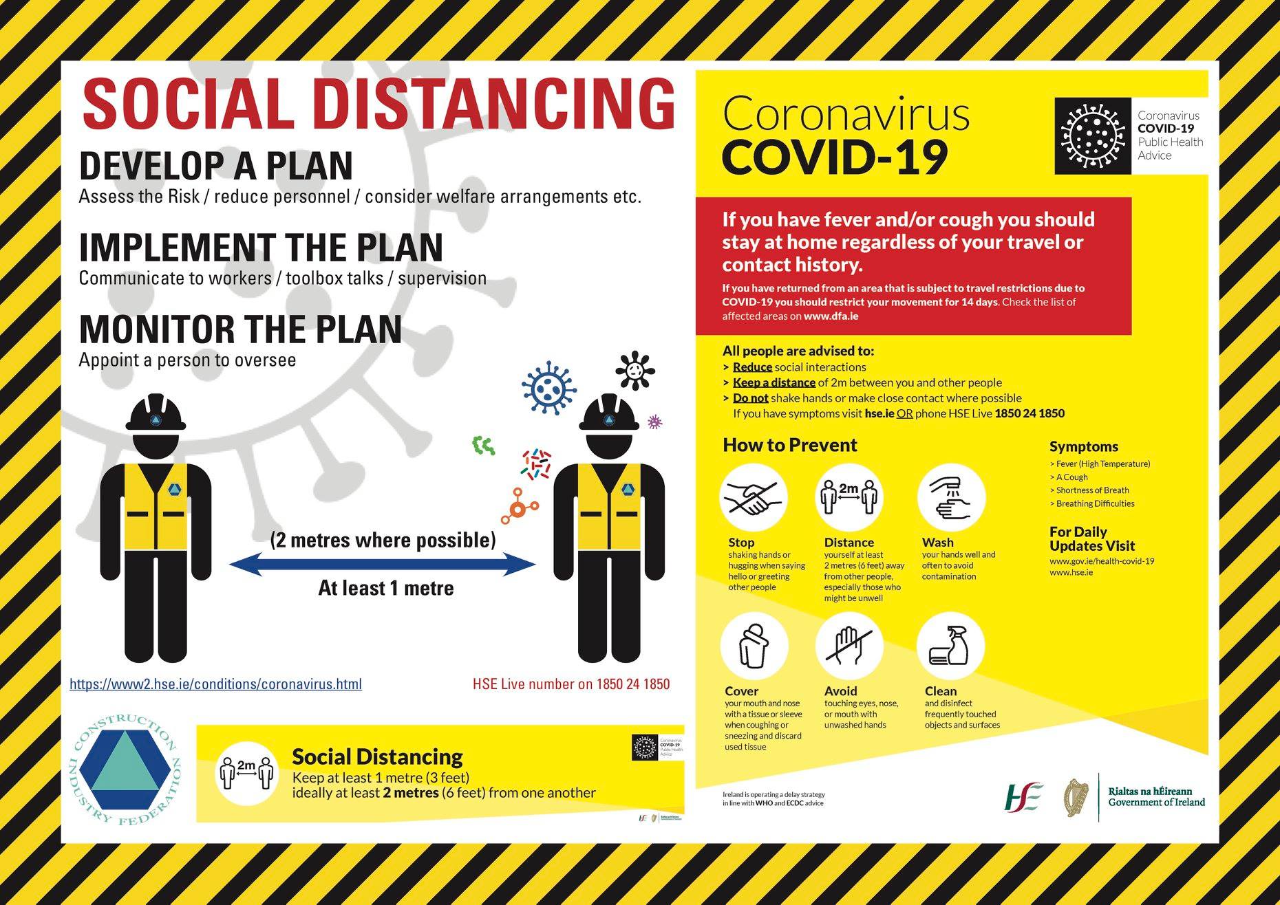 Construction Industry Federation Facebook Page. Coronavirus COVID-19. Information and guidelines photos