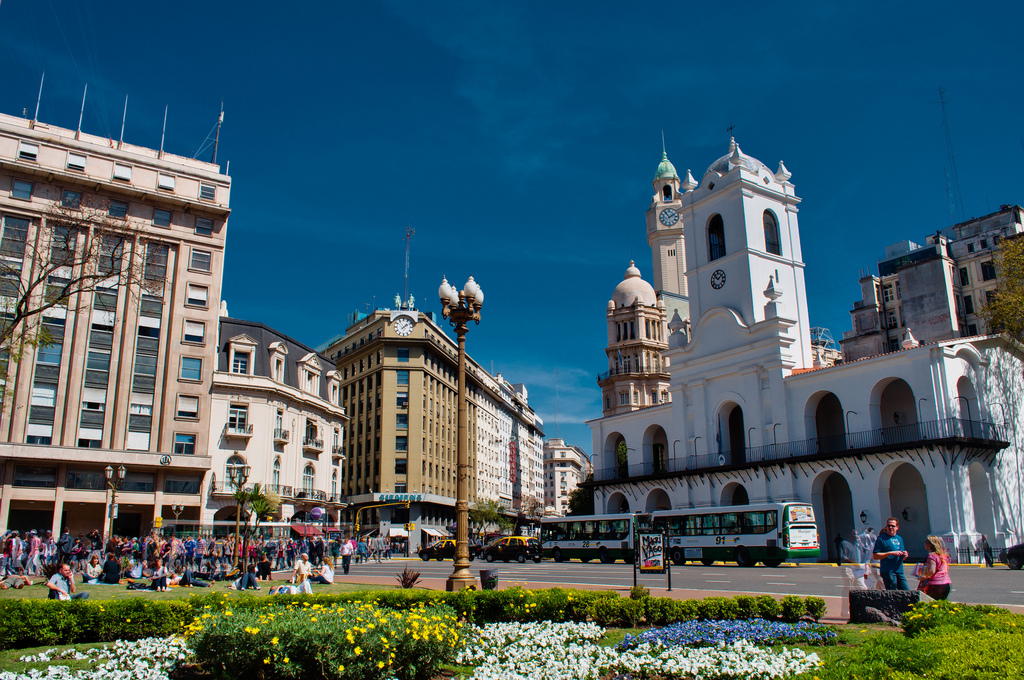 Skyscrappers in Buenos Aires Ecological Reserve “Costanera Sur”