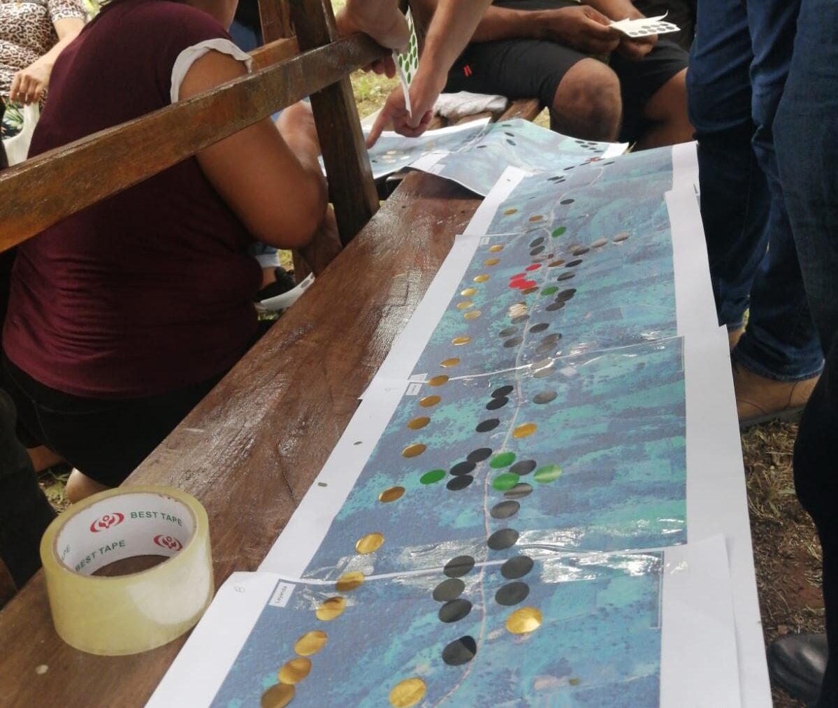 Mapa creado con cartografía social