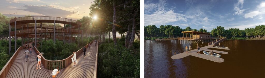 Dos recreaciones de la ciénaga de mallorquín, ecoturismo