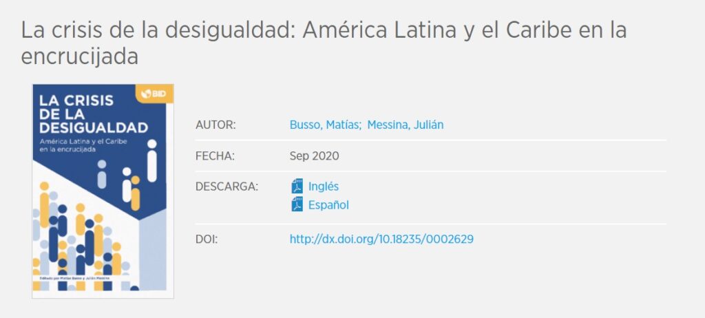 La crisis de la desigualdad: América Latina y el Caribe en la encrucijada