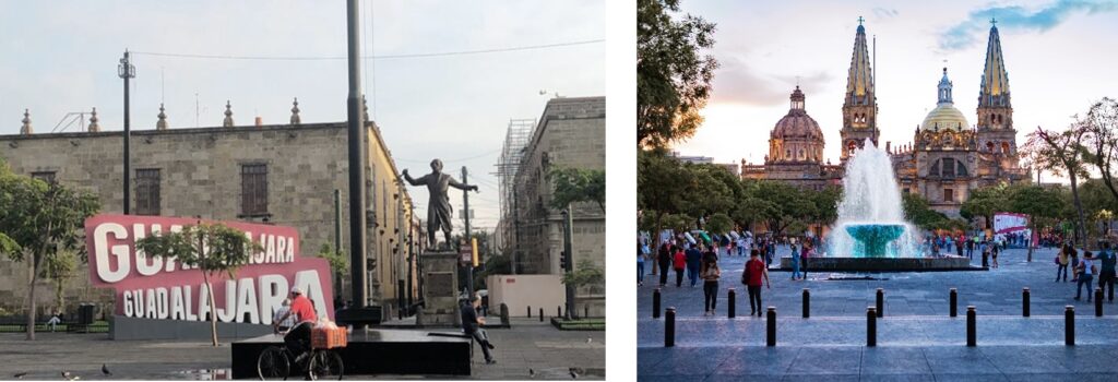 Plaza principal de la Ciudad de Guadalajara