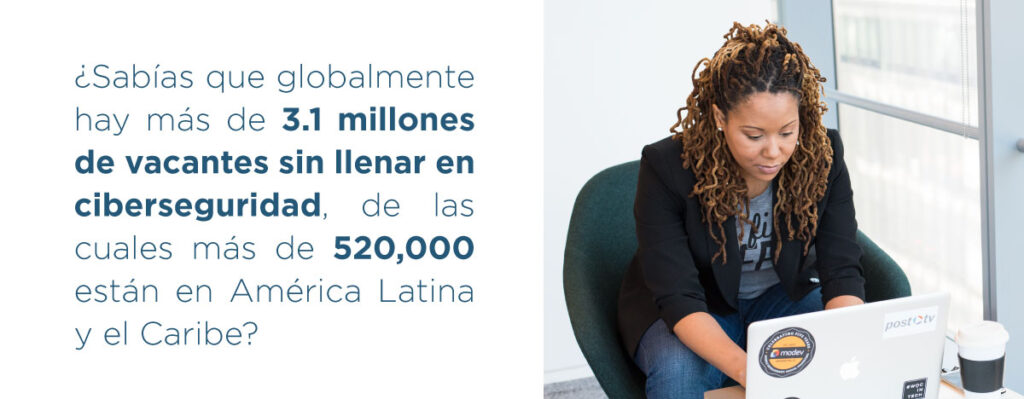 Globalmente hay 3.1 millones de vacantes sin llenar en ciberseguridad, de las cuales más de 520,000 se encuentran en América Latina y el Caribe. Ciberlac busca cerrar estra brecha de talento