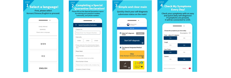 tecnologia coronavirus corea app