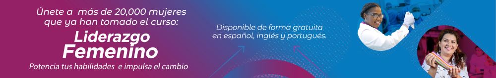 Imagen que invita a participar del curso en línea "Liderazgo femenino"