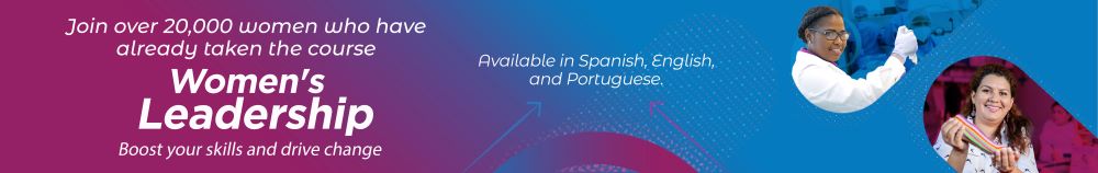 Banner del MOOC de liderazgo femenino 