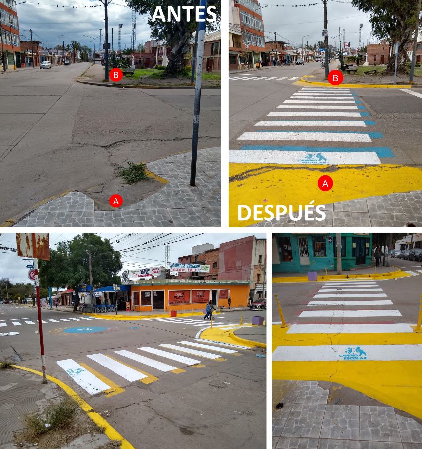 Antes y después - Caminos escolares, Palpalá, Jujuy, Argentina