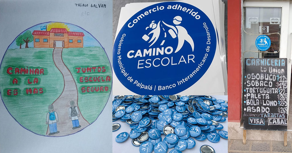 Camino escolar, Palpalá, Argentina - Pegatina comercios