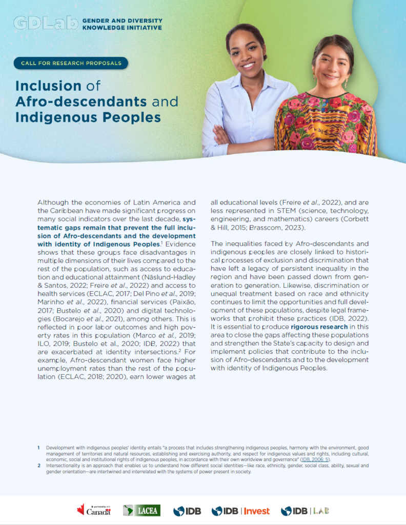 Screenshot of informative brochure for the call for research proposals. Click to download the brochure.