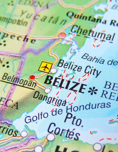 Map of Belize