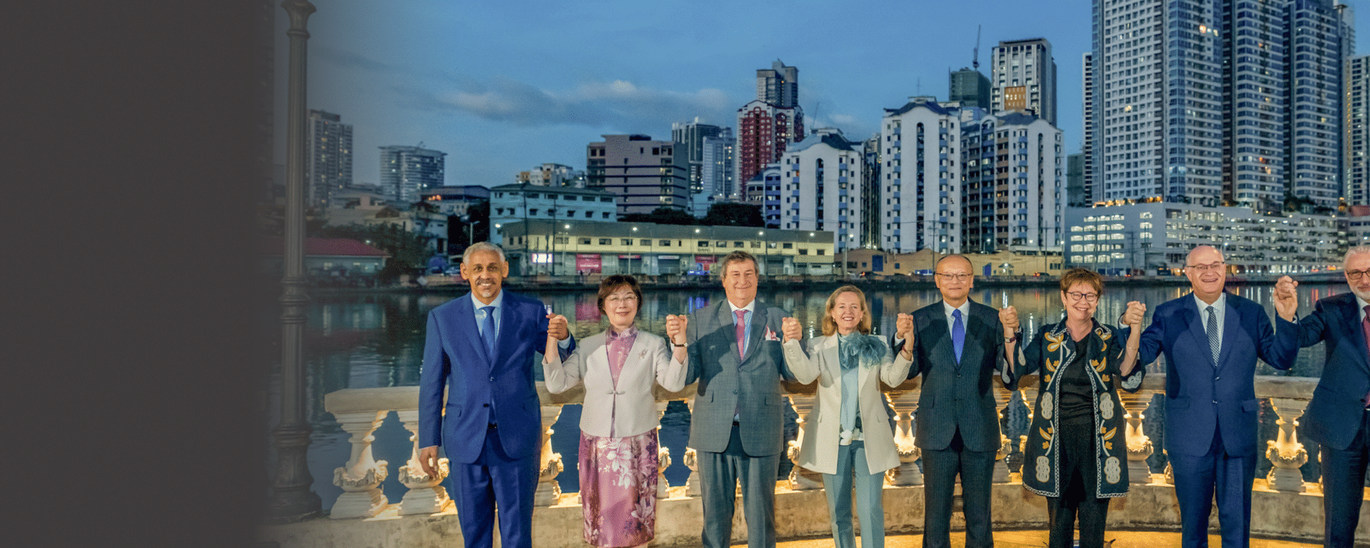 Leaders of multilateral development banks gathered during an official international meeting IDB