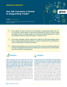 Cover for Are Job Concerns - Research - Inter American Development Bank - IDB