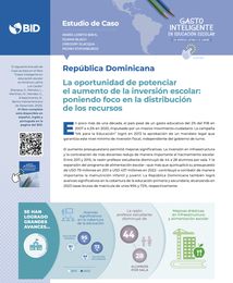 Dominican Republic Case Study: Smart Spending in Education Spanish publication cover - Inter American Development Bank - IDB Education