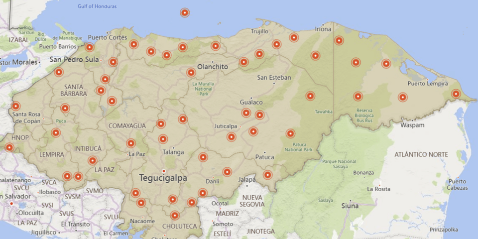 Center America Map - Inter American Development Bank - Gobernarte