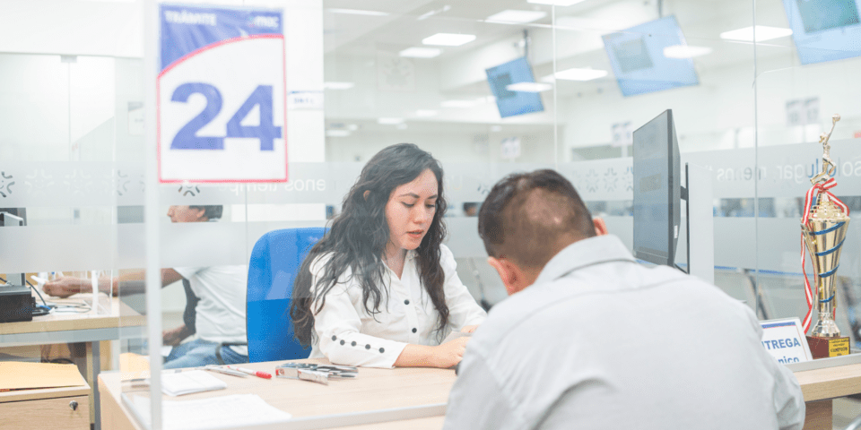 Public server with a citizen - Inter American Development Bank - IDB