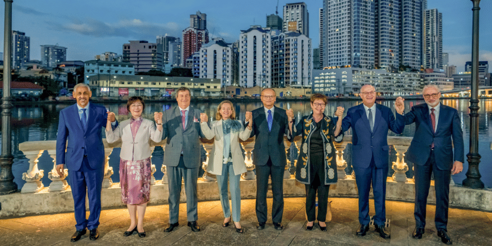 Leaders of multilateral development banks gathered during an official international meeting IDB