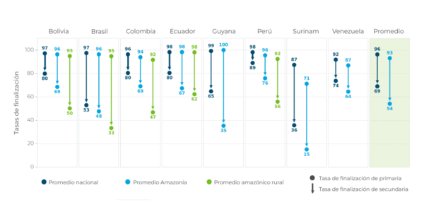 Figura 1. Tasas de finalización educativa
