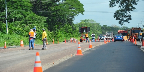 People working on road constrution