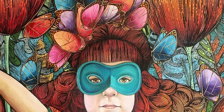 Image showing a superhero girl with flowers in the background - Digital Transformation - Inter-American Development Bank - IDB