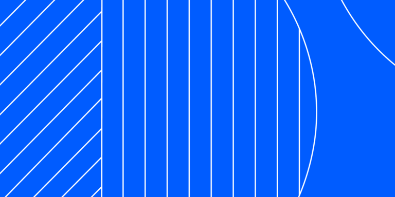 Graphic with white lines and a blue background - Inter American Development Bank - Civil Society
