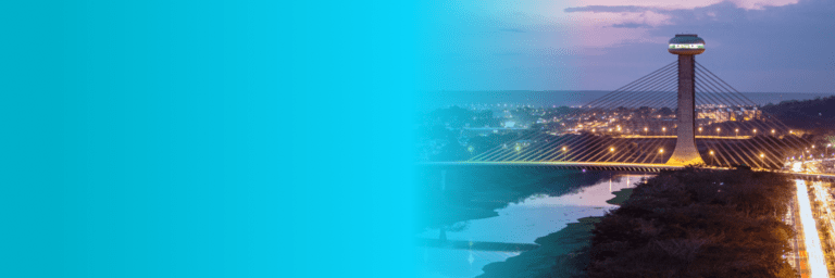 Bridge over river view - Inter American Development Bank - Digital Economy