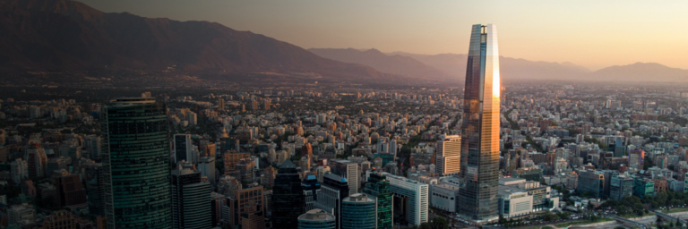 Panoramic view of Santiago de Chile city, landscape of a city - Inter American Development Bank - IDB Invest