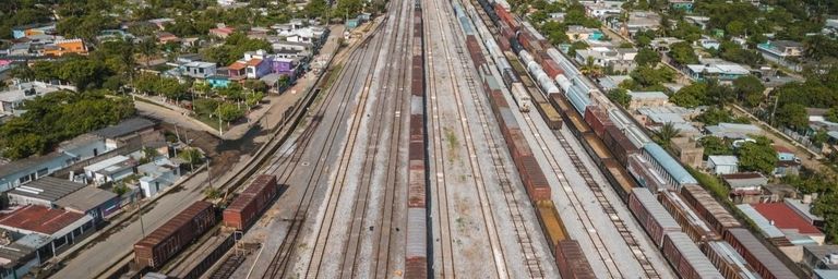 Railway from above in Uruguay - Inter American Development Bank - IDB