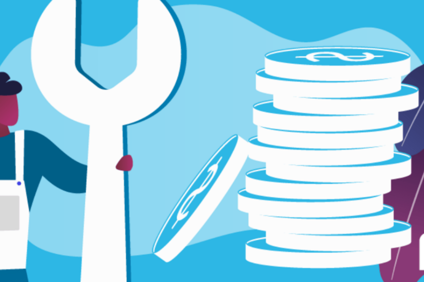 graphic in blue purple and grey 