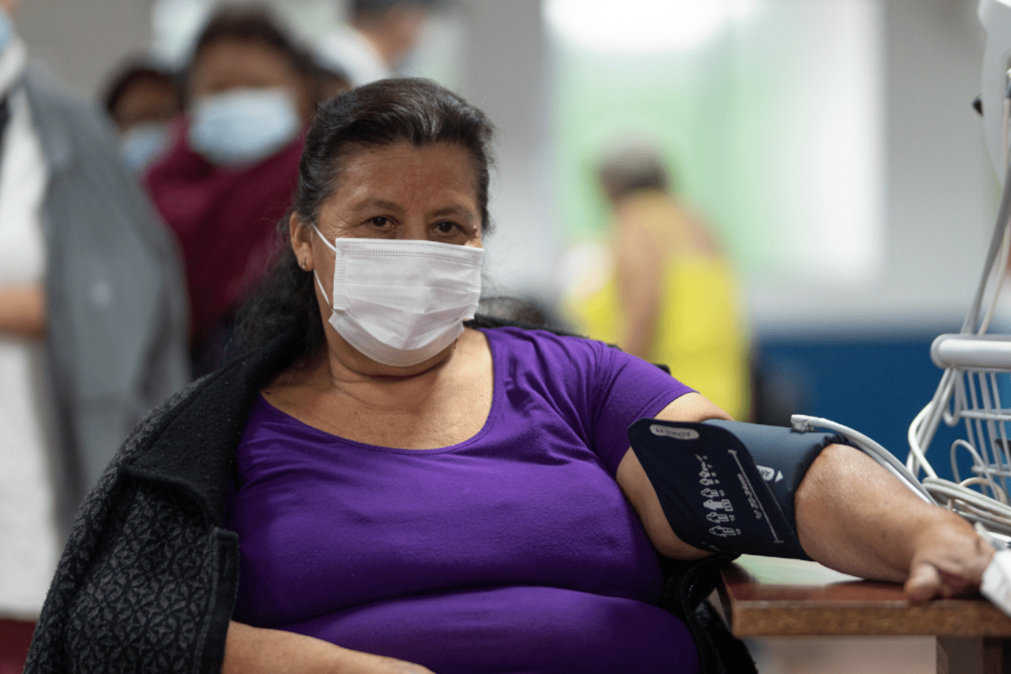woman wearing purple shirt 