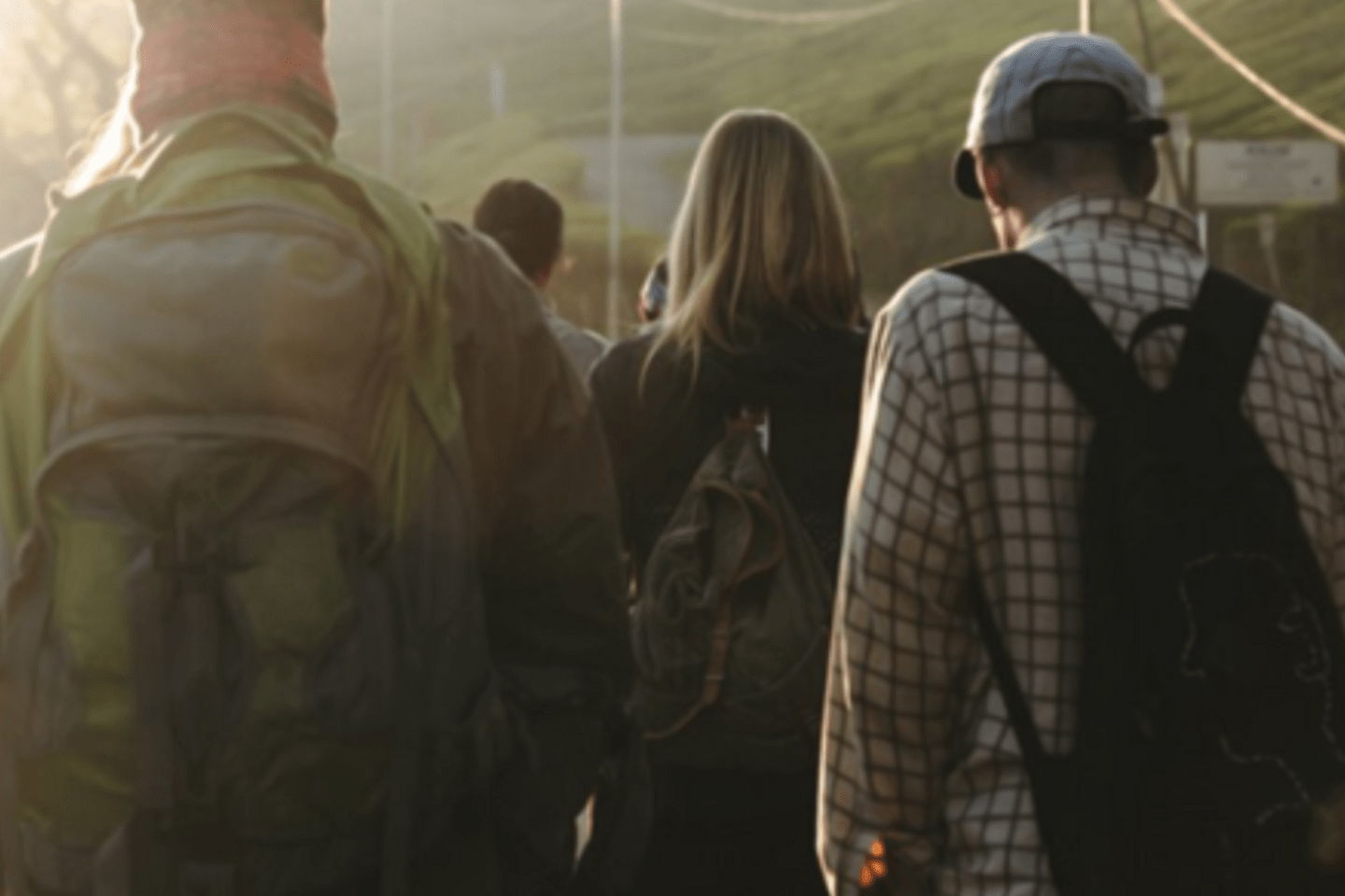 people crossing a border 