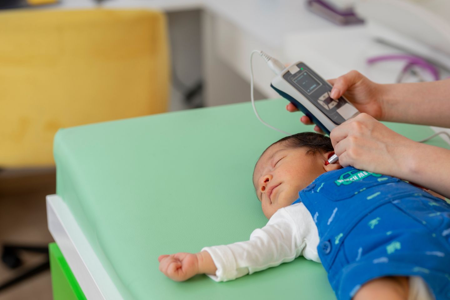 baby in a doctor´s appointment
