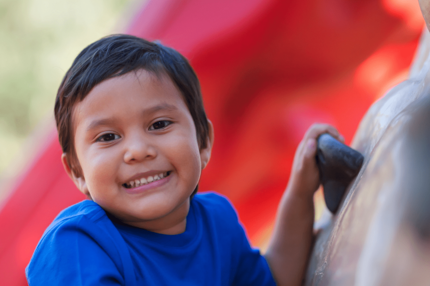 boy with a blue shirt
