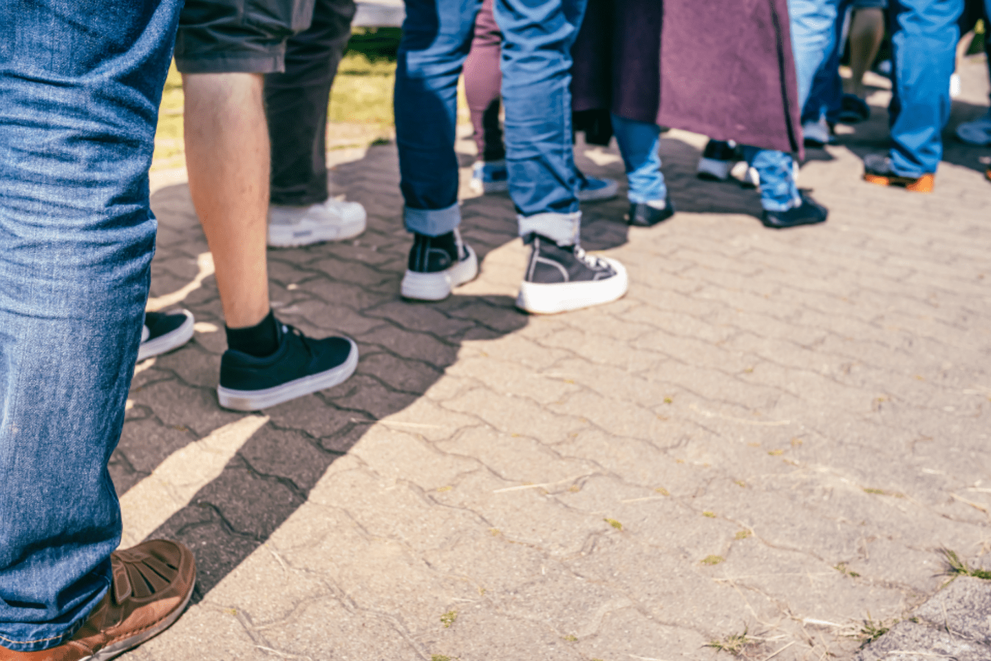 people waiting in line 