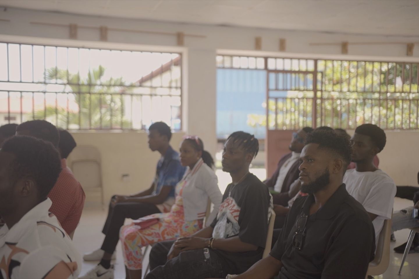 People in a community center.