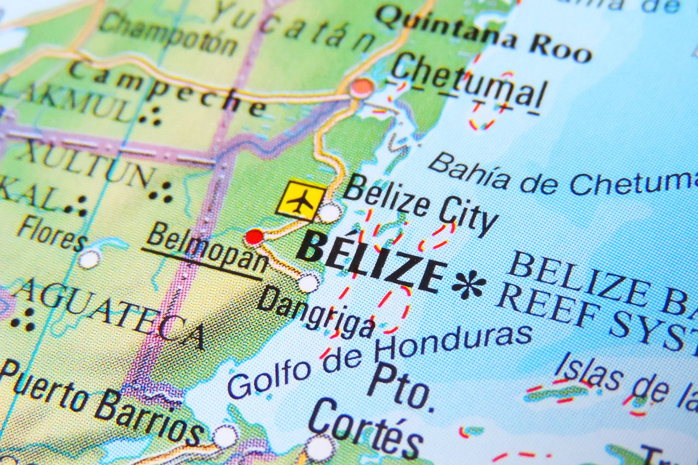 Map of Belize
