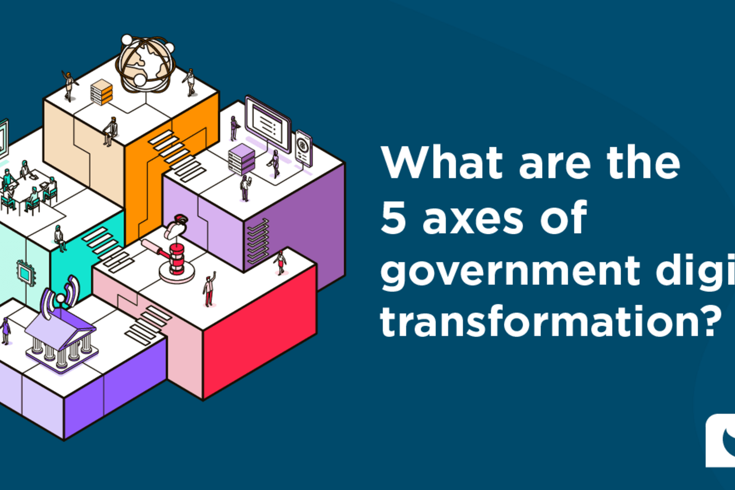 What are the  5 axes of government digital transformation?