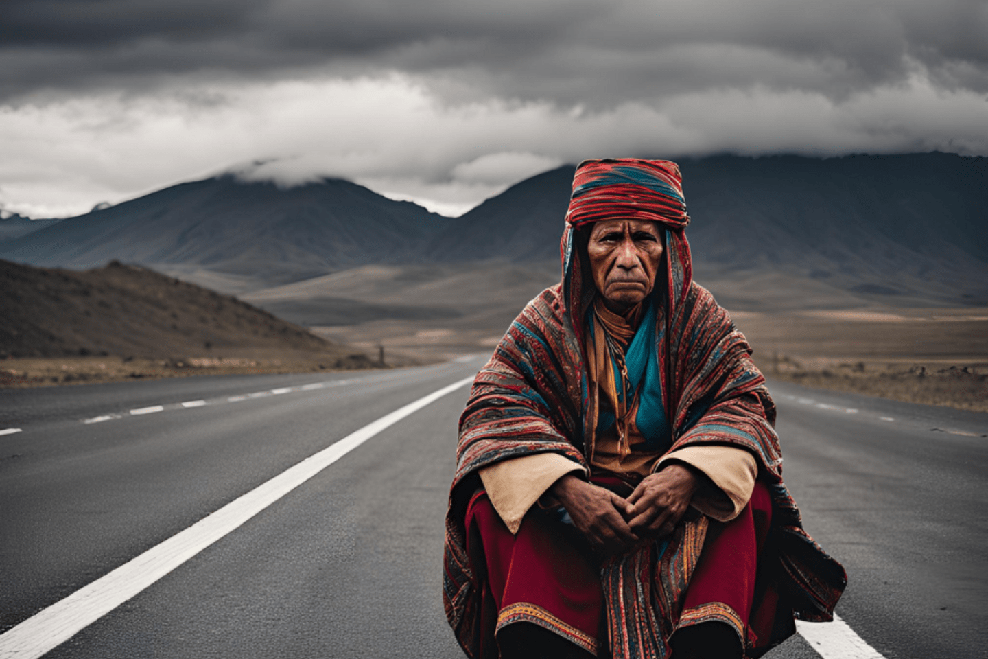 Indigena en la carretera