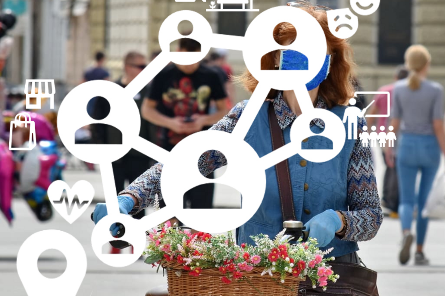 Isidora Larraín 2020, based on: https://pixnio.com/media/bicycle-crowd-face-mask-gloves-gorgeous