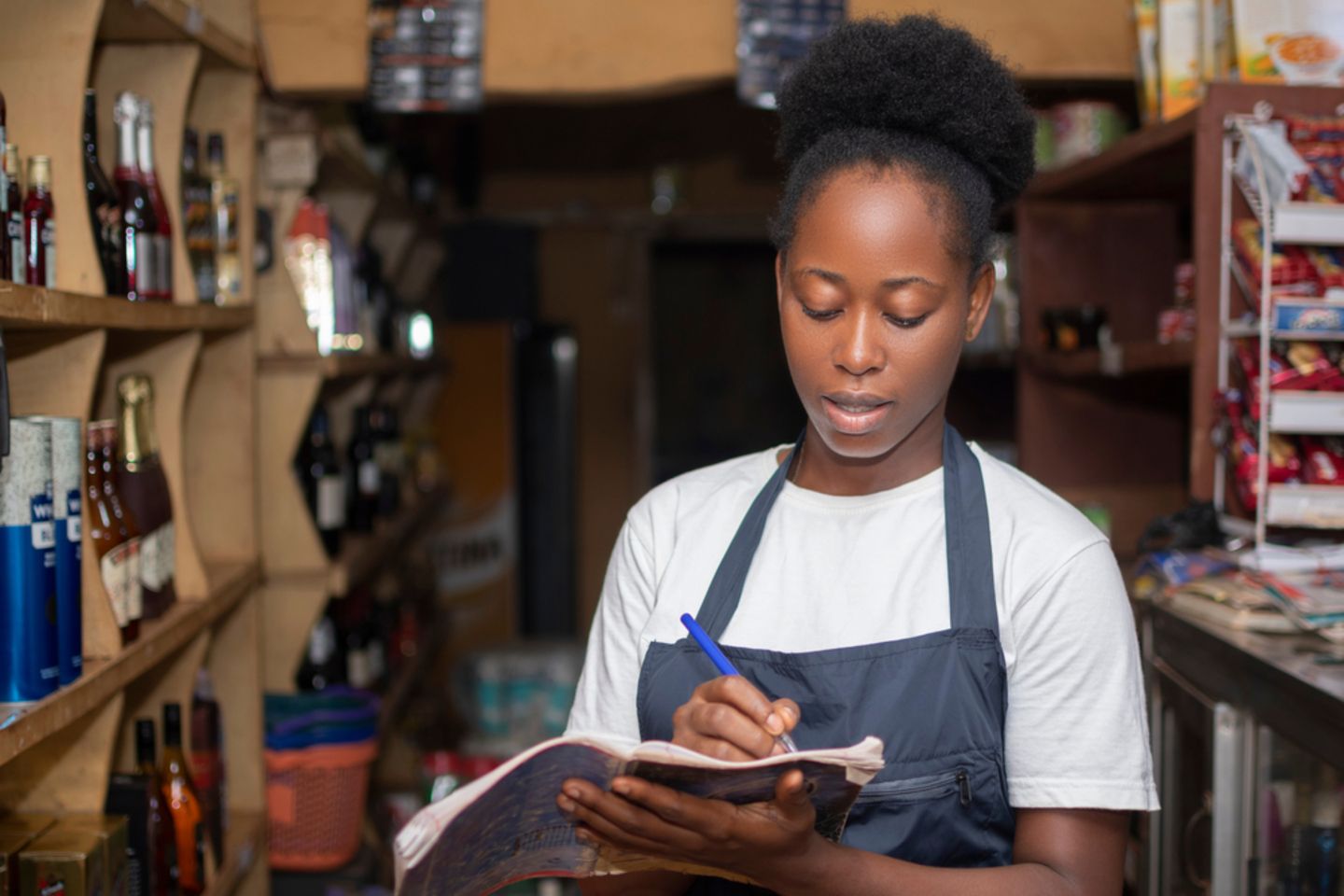 Store,Keeper,Taking,Stock,Of,Available,Products