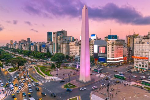 Vista panorámica del Obelisco en Buenos Aires. Argentina - Banco Interamericano de Desarrollo - BID 