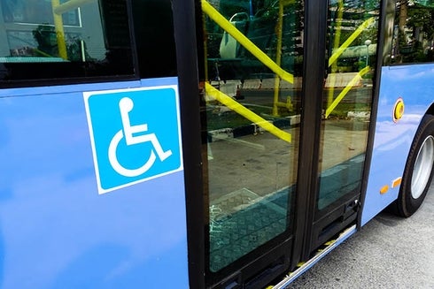 A bus with a door for people in wheelchairs. Jobs and Development - Inter-American Development Bank - IDB