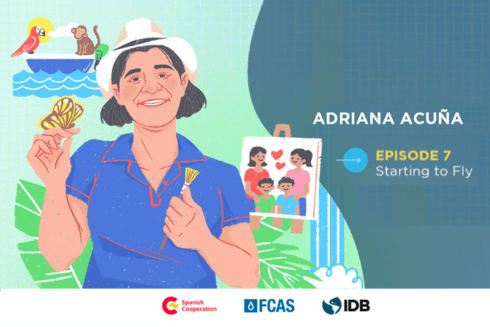 Illustration on IDB Blog about Adriana Acuna