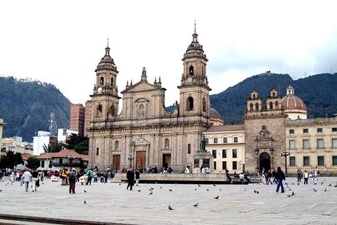 A large cathedral with towers and people walking around. Private Sector - Inter-American Development Bank - IDB