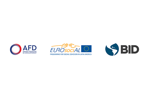 a group of logos with text Servicio - Inter-American Development Bank - IDB
