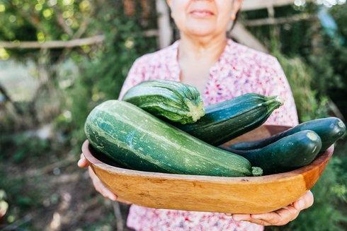 A person holding a bowl of zucchini - Inter-American Development Bank - IDB