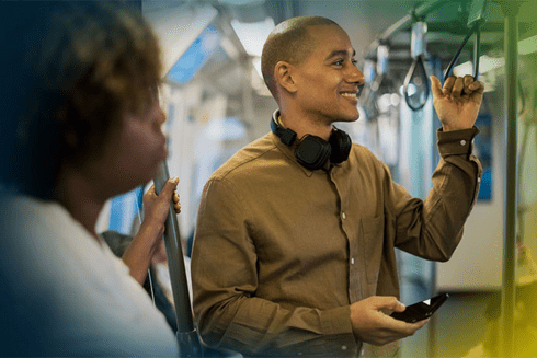 Persons on a public transportation - MEF - Inter American Development Bank - IDB