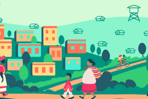 Little town illustration - BIDAcademy - Inter American Development Bank - IDB