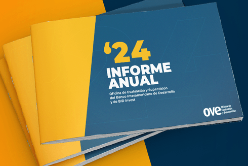 Annual Report cover - OVE- Inter American Development Bank - IDB