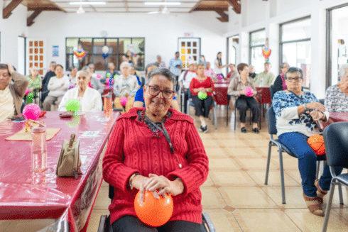 Elderly woman smiling 